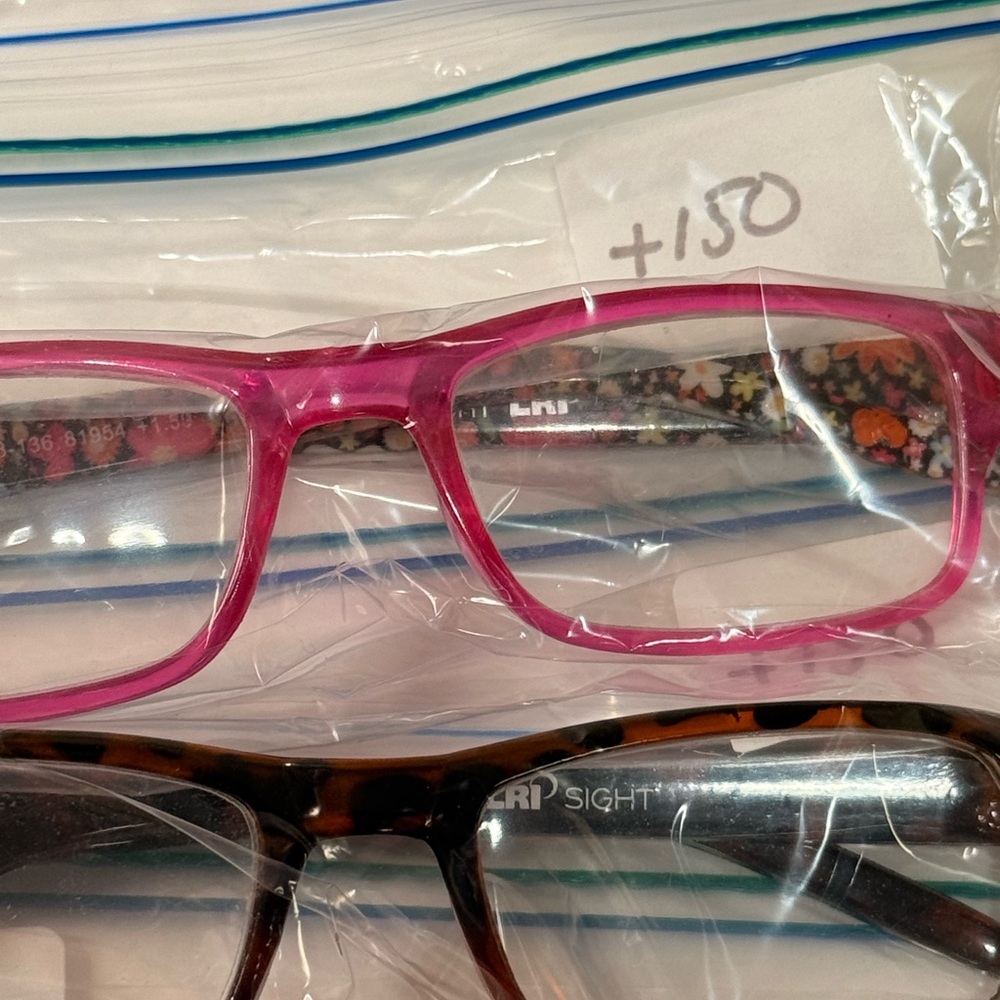 Glasses: Vibrant Pink Cheater glasses